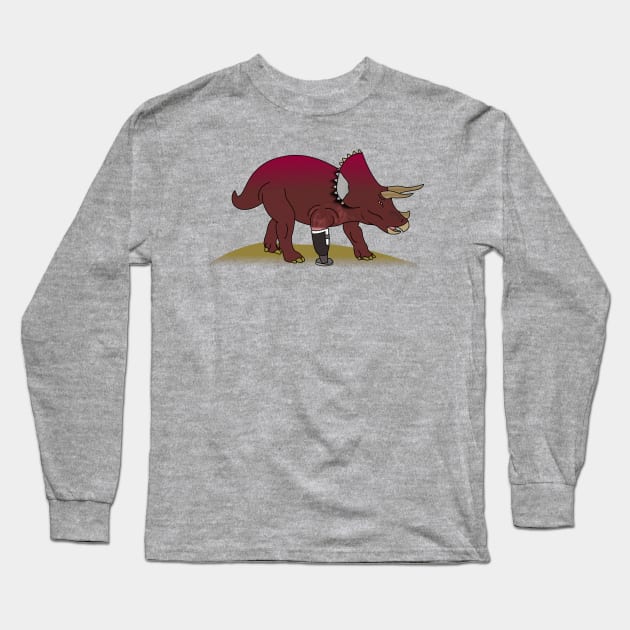 Tri-leg Triceratops Long Sleeve T-Shirt by RollingMort91